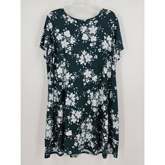 J.Jill Dresses & Skirts - J. Jill Wearever Collection Womens XLp Dress Back Keyhole Emerald Green Floral